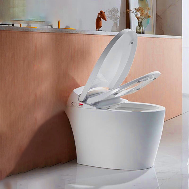 Antimicrobial Floor Mount Bidet Elongated All-In-One Toilet Seat Bidet with Heated Seat 16"L x 27"W x 21"H Clearhalo 'Bathroom Remodel & Bathroom Fixtures' 'Bidets' 'Home Improvement' 'home_improvement' 'home_improvement_bidets' 'Toilets & Bidets' 7413385