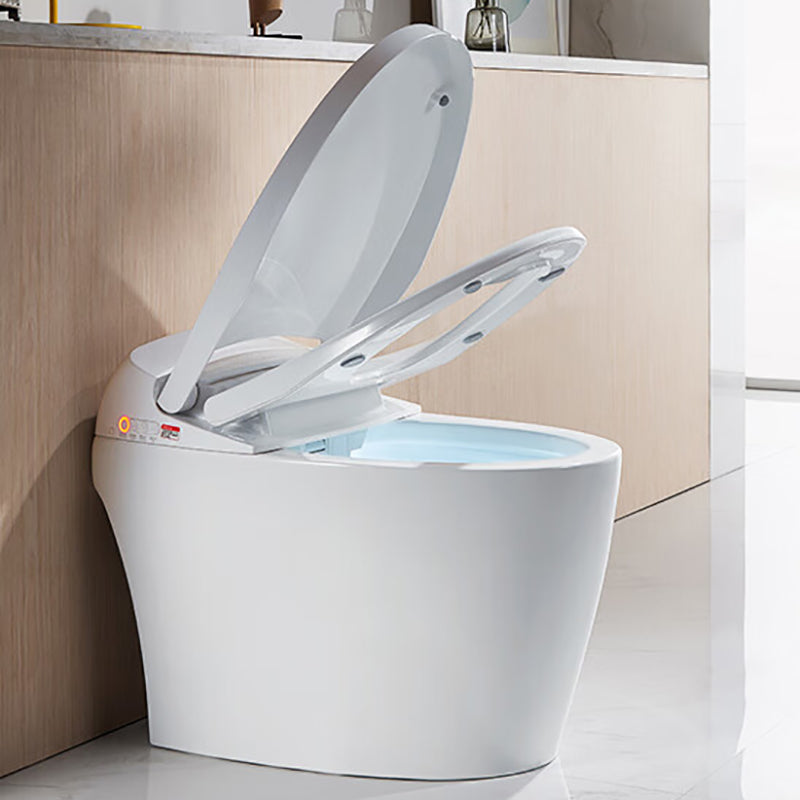 Antimicrobial Floor Mount Bidet Elongated All-In-One Toilet Seat Bidet with Heated Seat Clearhalo 'Bathroom Remodel & Bathroom Fixtures' 'Bidets' 'Home Improvement' 'home_improvement' 'home_improvement_bidets' 'Toilets & Bidets' 7413386