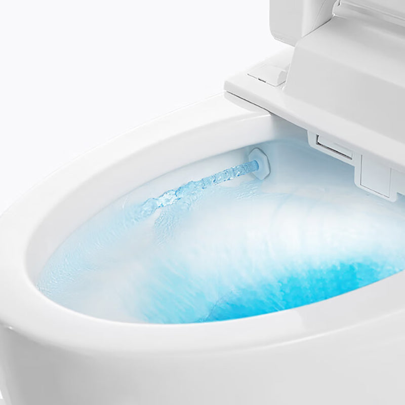 Antimicrobial Floor Mount Bidet Elongated All-In-One Toilet Seat Bidet with Heated Seat Clearhalo 'Bathroom Remodel & Bathroom Fixtures' 'Bidets' 'Home Improvement' 'home_improvement' 'home_improvement_bidets' 'Toilets & Bidets' 7413393