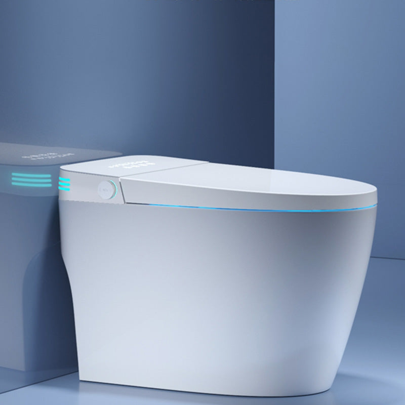 Contemporary White Floor Standing Bidet with Heated Seat and Foot Sensor Clearhalo 'Bathroom Remodel & Bathroom Fixtures' 'Bidets' 'Home Improvement' 'home_improvement' 'home_improvement_bidets' 'Toilets & Bidets' 7416695