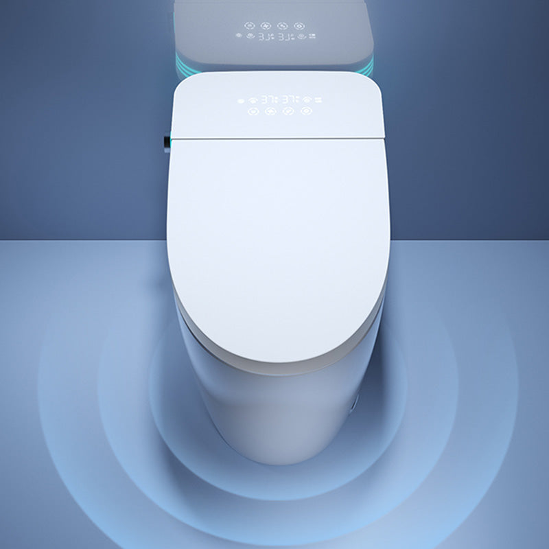 Contemporary White Floor Standing Bidet with Heated Seat and Foot Sensor Clearhalo 'Bathroom Remodel & Bathroom Fixtures' 'Bidets' 'Home Improvement' 'home_improvement' 'home_improvement_bidets' 'Toilets & Bidets' 7416697
