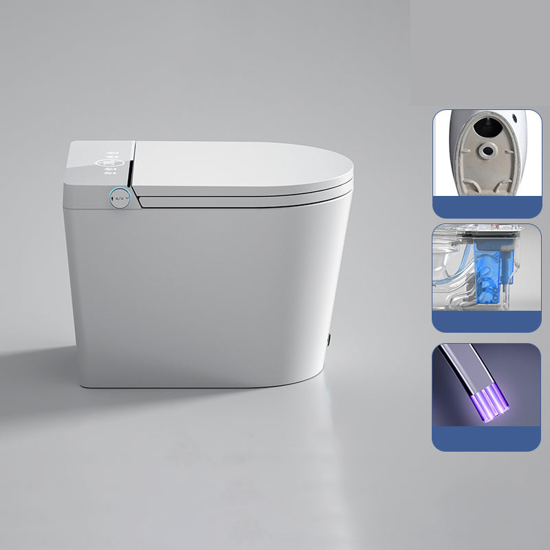 White Floor Mount Bidet Elongated Modern Vitreous China Bidets Clearhalo 'Bathroom Remodel & Bathroom Fixtures' 'Bidets' 'Home Improvement' 'home_improvement' 'home_improvement_bidets' 'Toilets & Bidets' 7416779