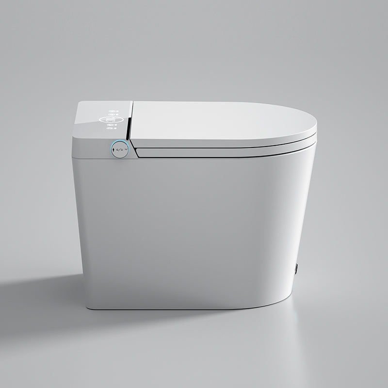 White Floor Mount Bidet Elongated Modern Vitreous China Bidets Clearhalo 'Bathroom Remodel & Bathroom Fixtures' 'Bidets' 'Home Improvement' 'home_improvement' 'home_improvement_bidets' 'Toilets & Bidets' 7416780