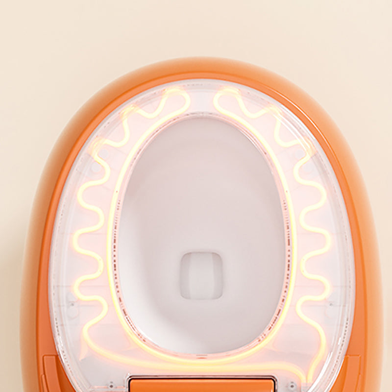 Round Smart Toilet Stain Resistant Floor Mount Bidet with Heated Seat Clearhalo 'Bathroom Remodel & Bathroom Fixtures' 'Bidets' 'Home Improvement' 'home_improvement' 'home_improvement_bidets' 'Toilets & Bidets' 7416842