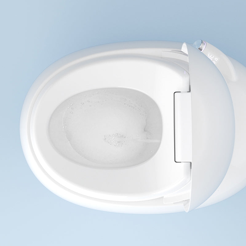 Heated Seat Smart Toilet Antimicrobial Foot Sensor Round Floor Mount Bidet Clearhalo 'Bathroom Remodel & Bathroom Fixtures' 'Bidets' 'Home Improvement' 'home_improvement' 'home_improvement_bidets' 'Toilets & Bidets' 7416886