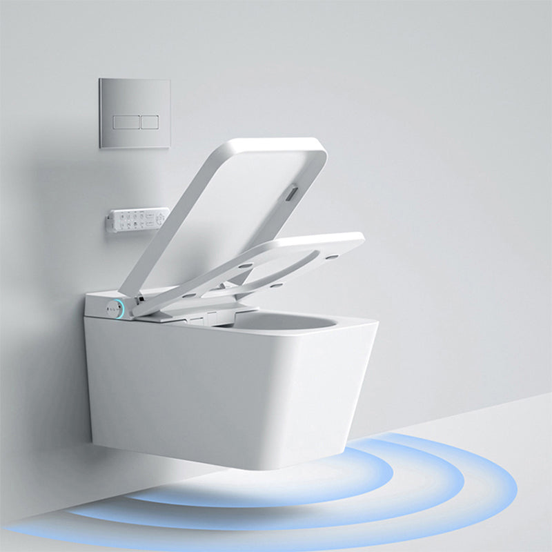 Contemporary Smart Bidet Dryer Elongated Ceramic Wall Mounted Bidet Clearhalo 'Bathroom Remodel & Bathroom Fixtures' 'Bidets' 'Home Improvement' 'home_improvement' 'home_improvement_bidets' 'Toilets & Bidets' 7416902