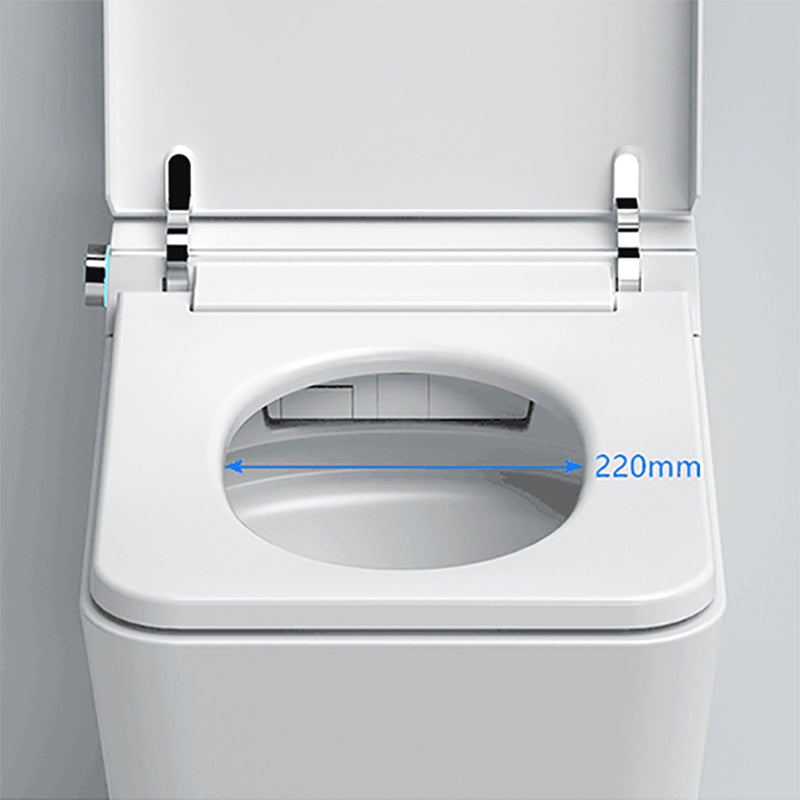 Contemporary Smart Bidet Dryer Elongated Ceramic Wall Mounted Bidet Clearhalo 'Bathroom Remodel & Bathroom Fixtures' 'Bidets' 'Home Improvement' 'home_improvement' 'home_improvement_bidets' 'Toilets & Bidets' 7416907