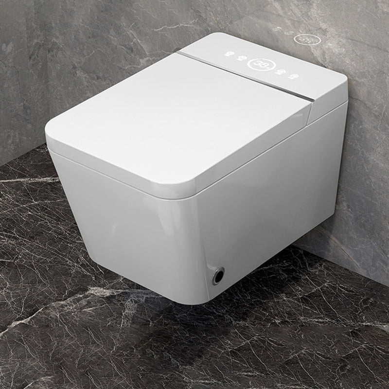 Contemporary Smart Bidet Dryer Elongated Ceramic Wall Mounted Bidet Clearhalo 'Bathroom Remodel & Bathroom Fixtures' 'Bidets' 'Home Improvement' 'home_improvement' 'home_improvement_bidets' 'Toilets & Bidets' 7416909