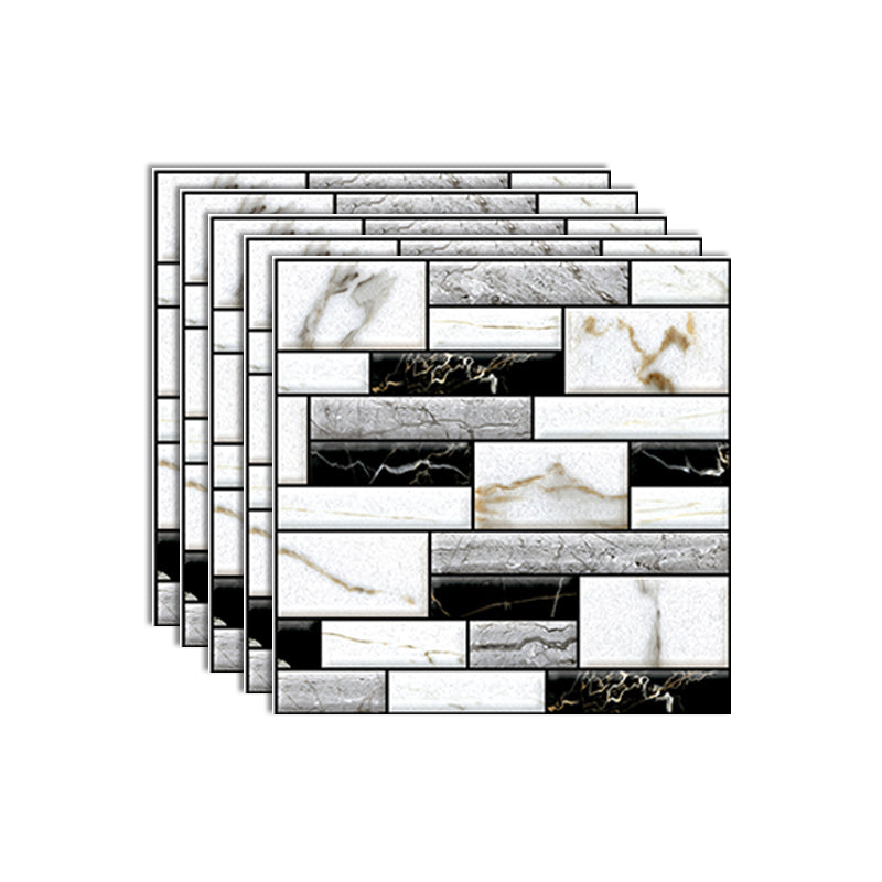 Plastic Wall Ceiling Industrial 3D Embossed Wall Access Panel with Waterproof Black/White/Gray 20-Piece Set Clearhalo 'Flooring 'Home Improvement' 'home_improvement' 'home_improvement_wall_paneling' 'Wall Paneling' 'wall_paneling' 'Walls & Ceilings' Walls and Ceiling' 7417005