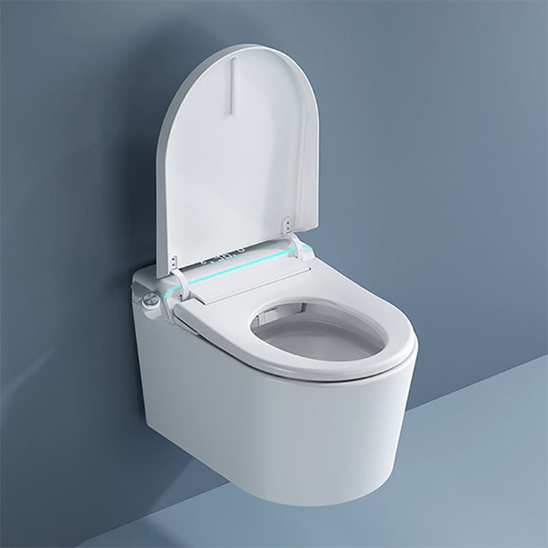 Contemporary Wall Mounted Bidet Foot Sensor White Temperature Control Clearhalo 'Bathroom Remodel & Bathroom Fixtures' 'Bidets' 'Home Improvement' 'home_improvement' 'home_improvement_bidets' 'Toilets & Bidets' 7418573