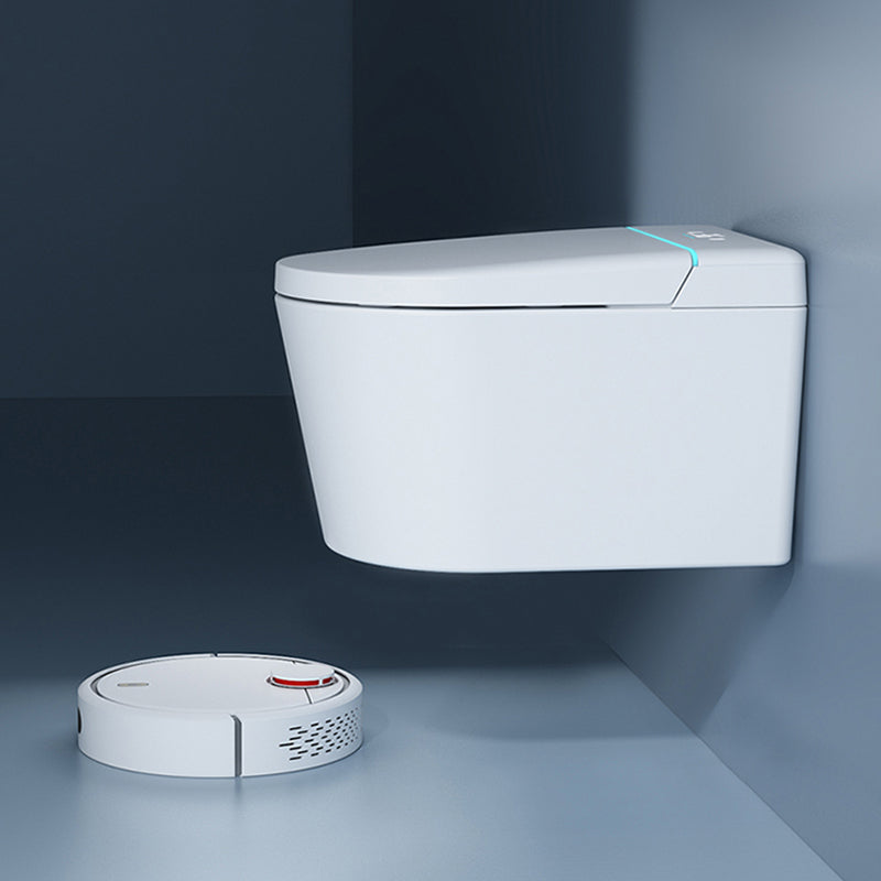 Contemporary Wall Mounted Bidet Foot Sensor White Temperature Control Clearhalo 'Bathroom Remodel & Bathroom Fixtures' 'Bidets' 'Home Improvement' 'home_improvement' 'home_improvement_bidets' 'Toilets & Bidets' 7418576