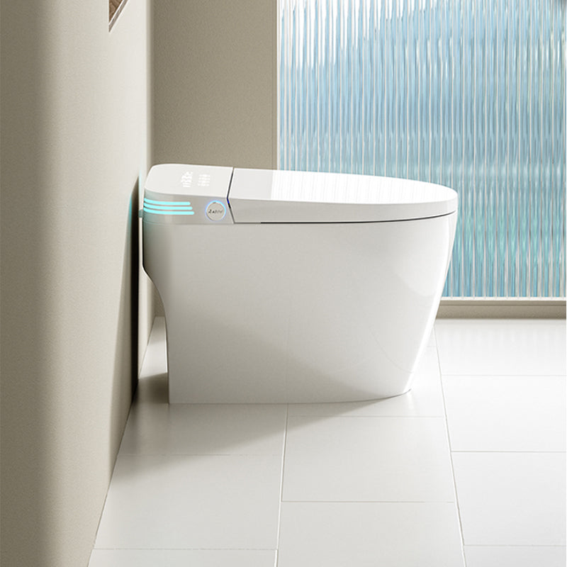Contemporary Floor Mount Bidet Elongated Ceramic Heated Seat White Dryer Clearhalo 'Bathroom Remodel & Bathroom Fixtures' 'Bidets' 'Home Improvement' 'home_improvement' 'home_improvement_bidets' 'Toilets & Bidets' 7418581