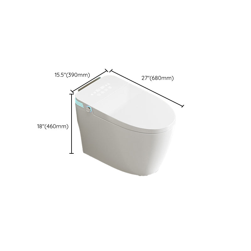 Contemporary Floor Mount Bidet Elongated Ceramic Heated Seat White Dryer Clearhalo 'Bathroom Remodel & Bathroom Fixtures' 'Bidets' 'Home Improvement' 'home_improvement' 'home_improvement_bidets' 'Toilets & Bidets' 7418590