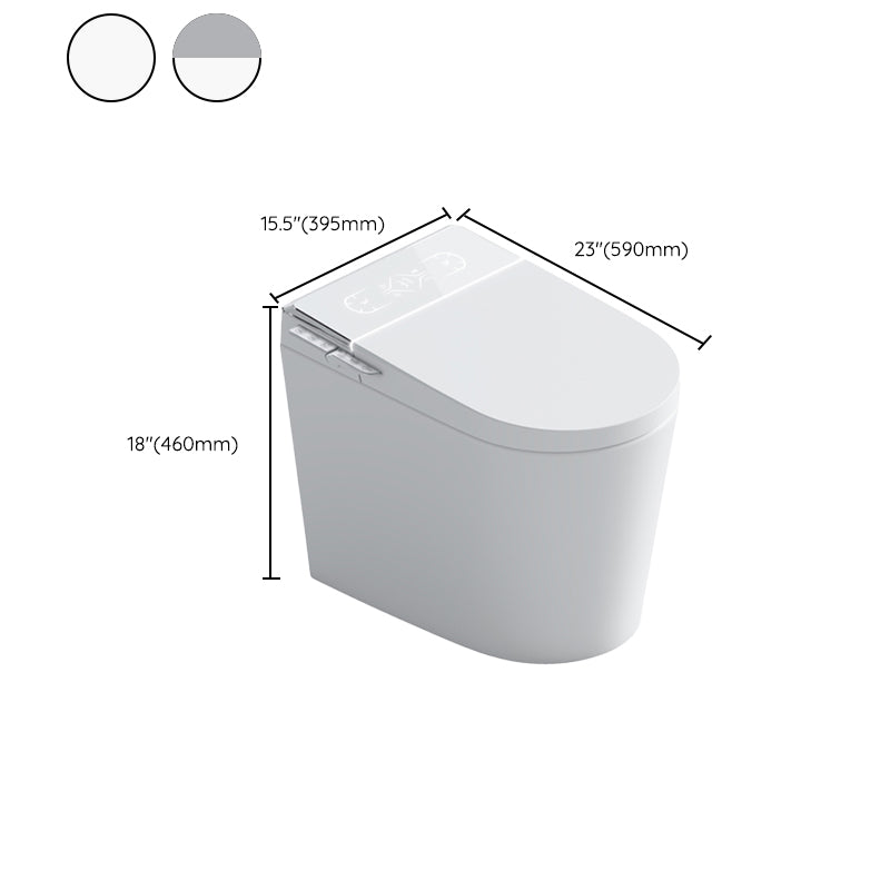 Contemporary Floor Standing Bidet Foot Sensor White Ceramic Elongated Heated Seat Clearhalo 'Bathroom Remodel & Bathroom Fixtures' 'Bidets' 'Home Improvement' 'home_improvement' 'home_improvement_bidets' 'Toilets & Bidets' 7421341
