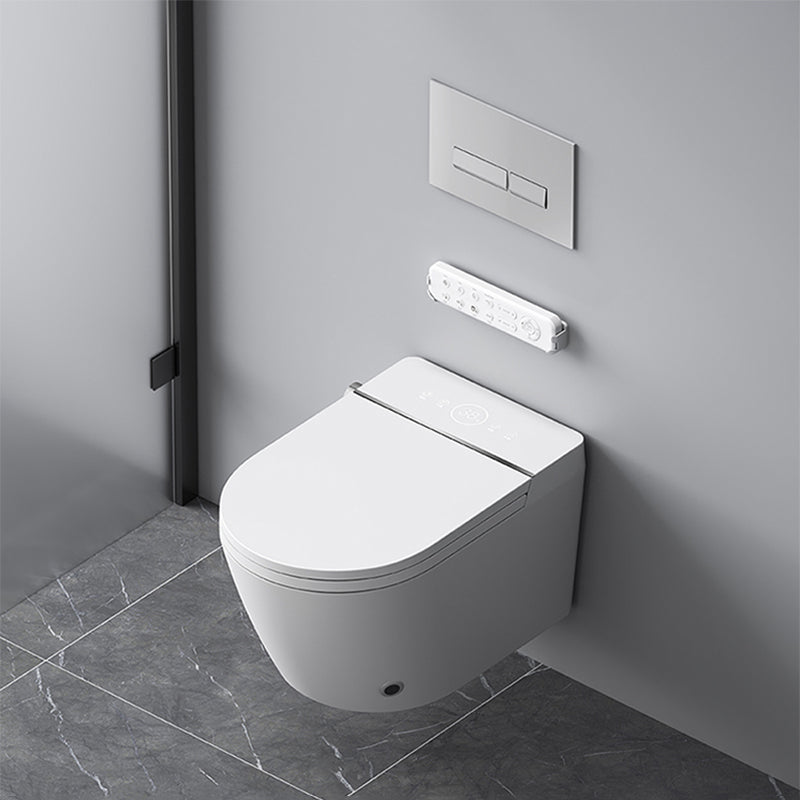 Contemporary Wall Mounted Bidet Elongated Foot Sensor Ceramic White Clearhalo 'Bathroom Remodel & Bathroom Fixtures' 'Bidets' 'Home Improvement' 'home_improvement' 'home_improvement_bidets' 'Toilets & Bidets' 7421362