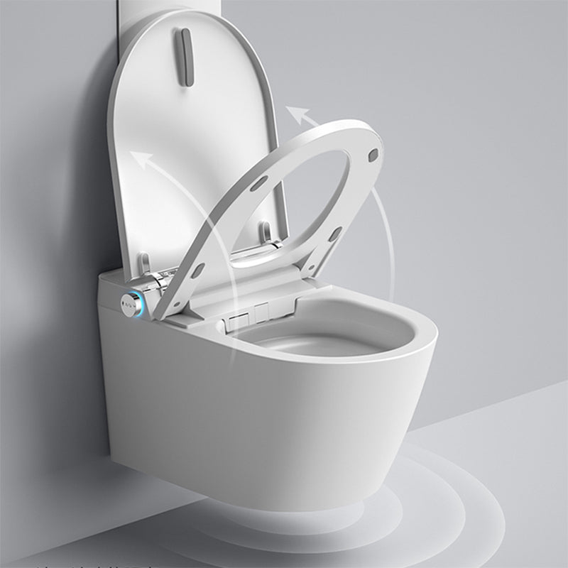Contemporary Wall Mounted Bidet Elongated Foot Sensor Ceramic White Clearhalo 'Bathroom Remodel & Bathroom Fixtures' 'Bidets' 'Home Improvement' 'home_improvement' 'home_improvement_bidets' 'Toilets & Bidets' 7421365