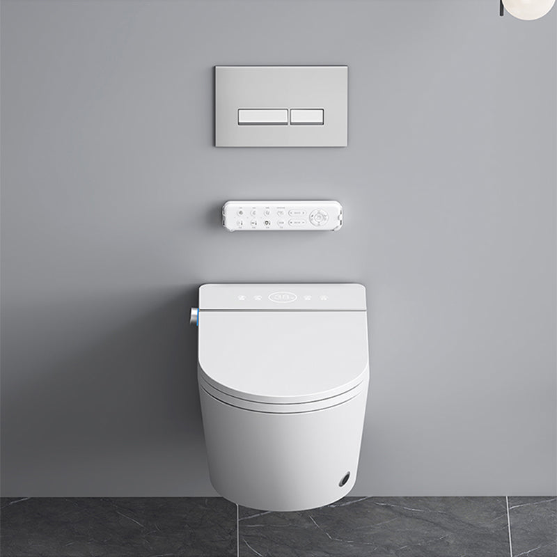 Contemporary Wall Mounted Bidet Elongated Foot Sensor Ceramic White Clearhalo 'Bathroom Remodel & Bathroom Fixtures' 'Bidets' 'Home Improvement' 'home_improvement' 'home_improvement_bidets' 'Toilets & Bidets' 7421368