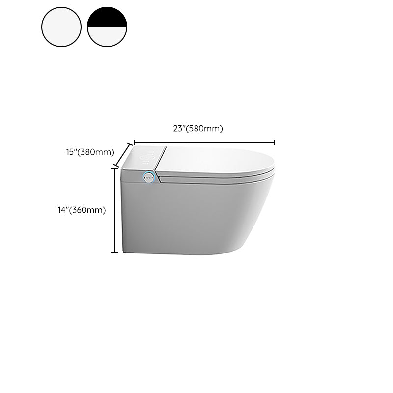 Contemporary Wall Mounted Bidet Elongated Foot Sensor Ceramic White Clearhalo 'Bathroom Remodel & Bathroom Fixtures' 'Bidets' 'Home Improvement' 'home_improvement' 'home_improvement_bidets' 'Toilets & Bidets' 7421369