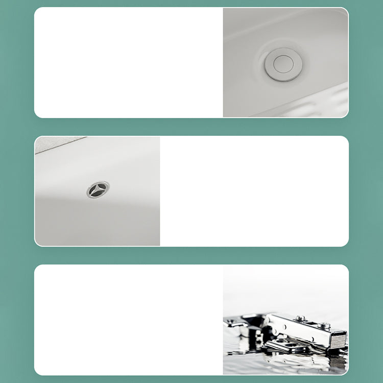 Glam Freestanding Vanity Single Sink Metal Frame Rectangular Faucet Vanity with Door Clearhalo 'Bathroom Remodel & Bathroom Fixtures' 'Bathroom Vanities' 'bathroom_vanities' 'Home Improvement' 'home_improvement' 'home_improvement_bathroom_vanities' 7422333