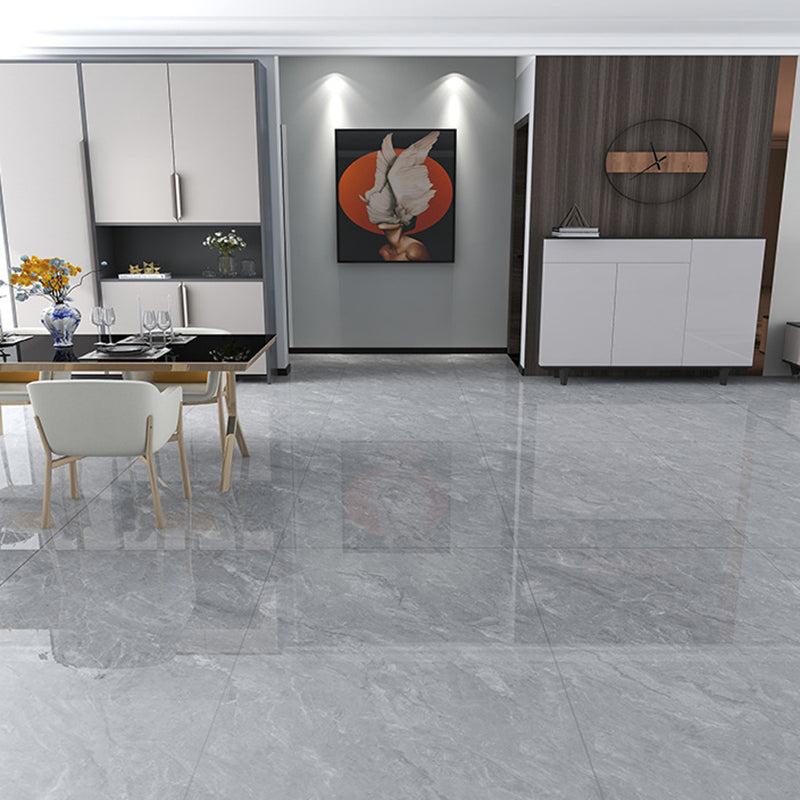 Floor and Wall Tile Marble Print Living Room Porcelain Indoor Floor Tile Milk Gray 30 Pieces Clearhalo 'Floor Tiles & Wall Tiles' 'floor_tiles_wall_tiles' 'Flooring 'Home Improvement' 'home_improvement' 'home_improvement_floor_tiles_wall_tiles' Walls and Ceiling' 7423174