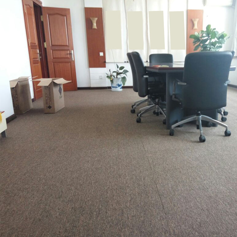 Modern Carpet Tiles Level Loop Glue Down Fade Resistant Carpet Tile Light Brown 60-Piece Set Clearhalo 'Carpet Tiles & Carpet Squares' 'carpet_tiles_carpet_squares' 'Flooring 'Home Improvement' 'home_improvement' 'home_improvement_carpet_tiles_carpet_squares' Walls and Ceiling' 7423762