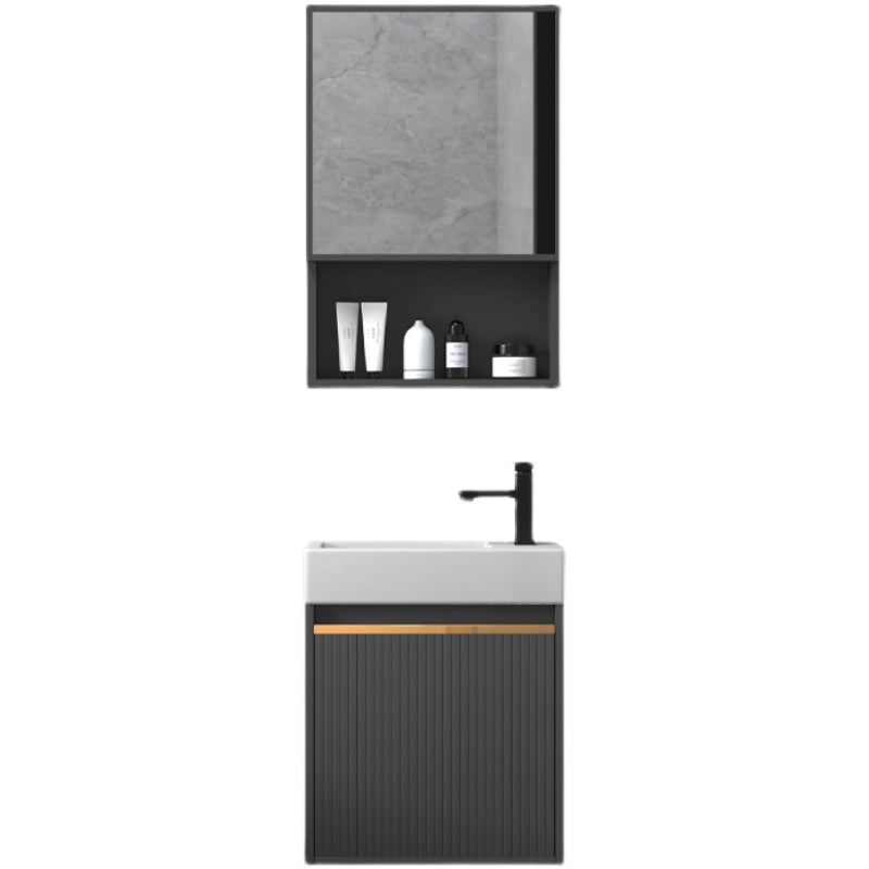 Glam Metal Sink Vanity Wall Mount Faucet Included Bathroom Vanity Clearhalo 'Bathroom Remodel & Bathroom Fixtures' 'Bathroom Vanities' 'bathroom_vanities' 'Home Improvement' 'home_improvement' 'home_improvement_bathroom_vanities' 7433302