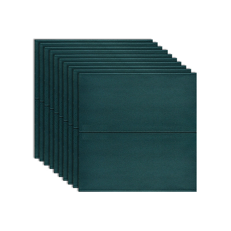 Waterproof Wall Access Panel Modern Simple Wall Access Panel for Living Room Dark Green 10-Piece Set Clearhalo 'Flooring 'Home Improvement' 'home_improvement' 'home_improvement_wall_paneling' 'Wall Paneling' 'wall_paneling' 'Walls & Ceilings' Walls and Ceiling' 7434497