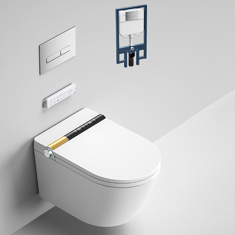 Elongated Wall Mounted Bidet Smart Bidet with Heated Seat and Warm Air Dryer Clearhalo 'Bathroom Remodel & Bathroom Fixtures' 'Bidets' 'Home Improvement' 'home_improvement' 'home_improvement_bidets' 'Toilets & Bidets' 7434567