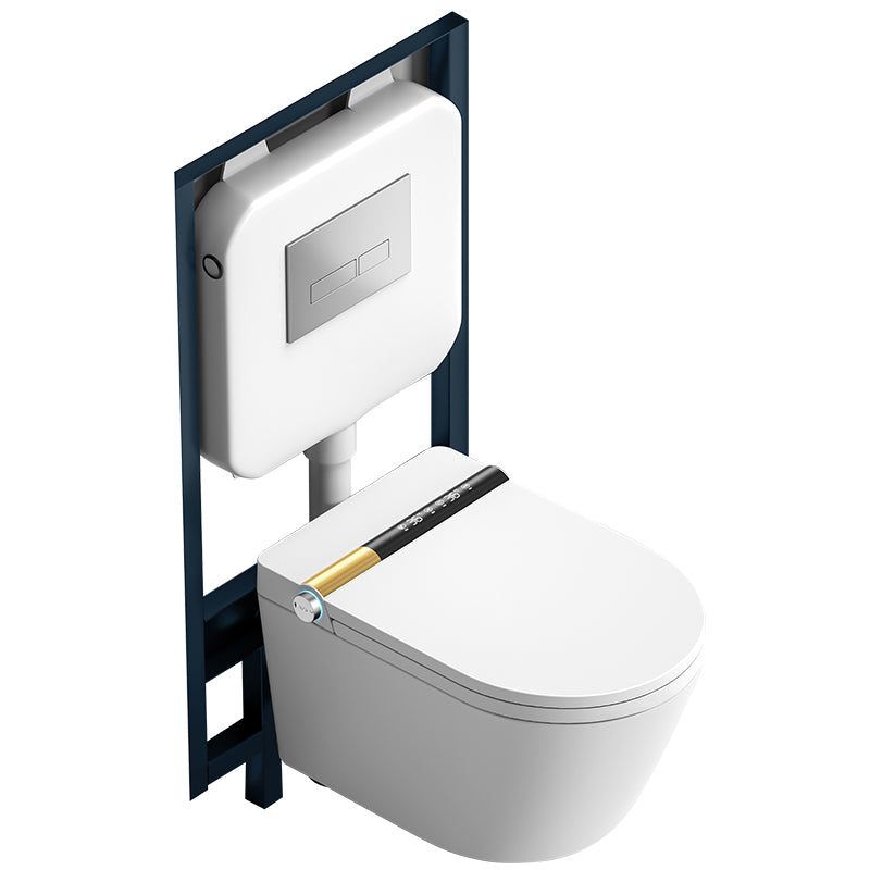 Elongated Wall Mounted Bidet Smart Bidet with Heated Seat and Warm Air Dryer Clearhalo 'Bathroom Remodel & Bathroom Fixtures' 'Bidets' 'Home Improvement' 'home_improvement' 'home_improvement_bidets' 'Toilets & Bidets' 7434571