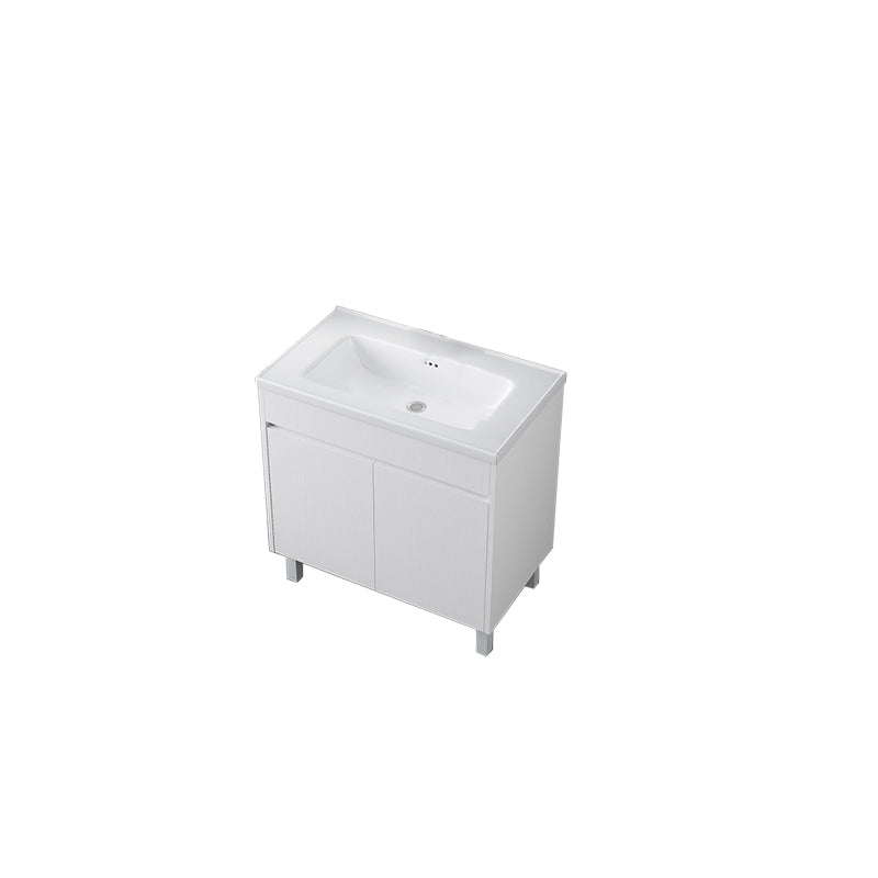 Rectangular Freestanding Bathroom Vanity White Modern Single-Sink Vanity Set Bathroom Vanity 32"L x 19"W x 34"H Clearhalo 'Bathroom Remodel & Bathroom Fixtures' 'Bathroom Vanities' 'bathroom_vanities' 'Home Improvement' 'home_improvement' 'home_improvement_bathroom_vanities' 7435394