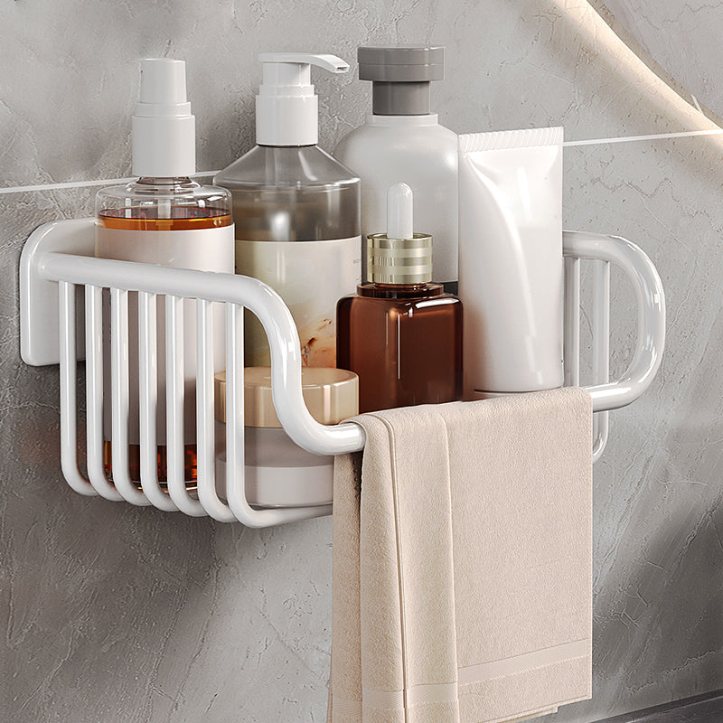 Metal Bathroom Hardware Bath Shelf Bathroom Accessory As Individual Or As a Set White 1 Piece Clearhalo 'Bathroom Hardware Sets' 'Bathroom Hardware' 'Bathroom Remodel & Bathroom Fixtures' 'bathroom_hardware_sets' 'Home Improvement' 'home_improvement' 'home_improvement_bathroom_hardware_sets' 7435691