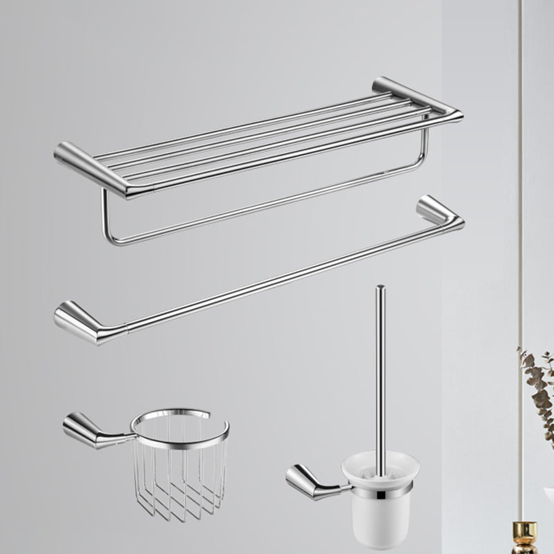 Luxury Bathroom Hardware Set Bathroom Shelf Bathroom Accessory Kit Light Silver Round Clearhalo 'Bathroom Hardware Sets' 'Bathroom Hardware' 'Bathroom Remodel & Bathroom Fixtures' 'bathroom_hardware_sets' 'Home Improvement' 'home_improvement' 'home_improvement_bathroom_hardware_sets' 7437938