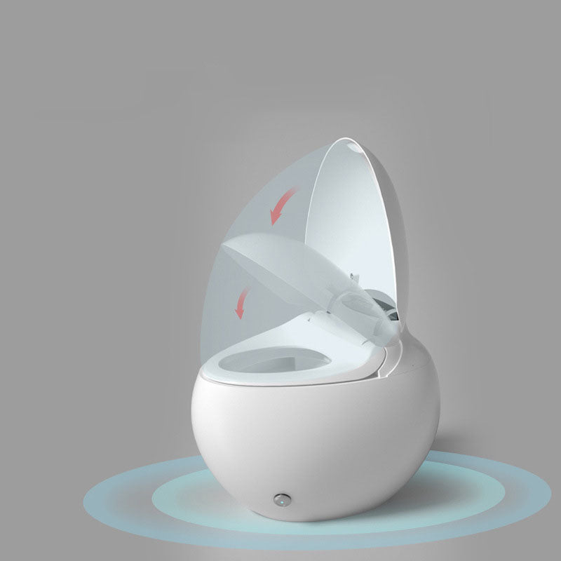 Round White Floor Mount Bidet with Heated Seat and Warm Air Dryer Clearhalo 'Bathroom Remodel & Bathroom Fixtures' 'Bidets' 'Home Improvement' 'home_improvement' 'home_improvement_bidets' 'Toilets & Bidets' 7438028