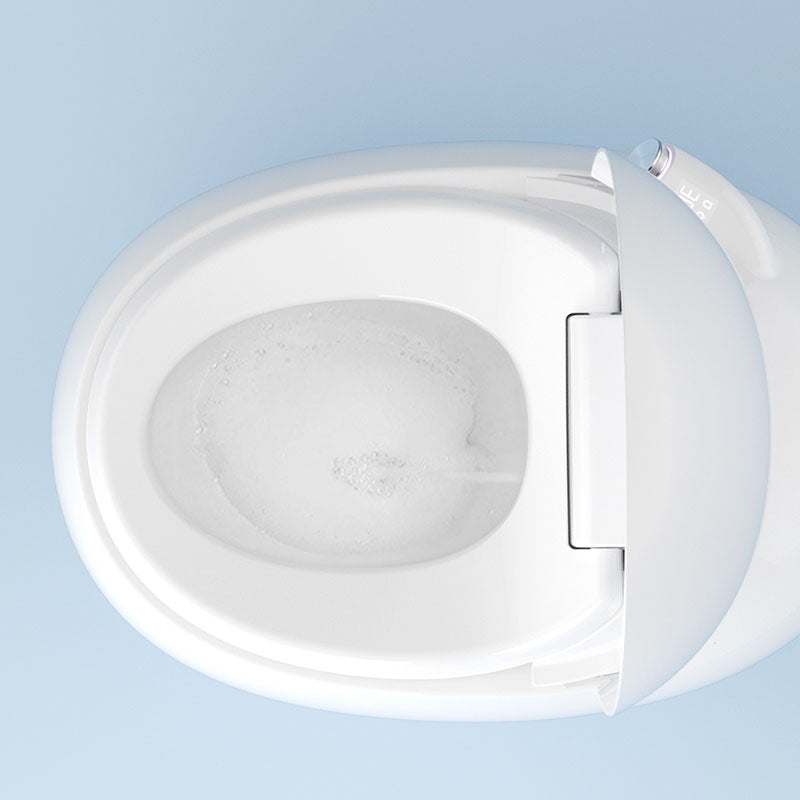 Smart Toilet Round White Ceramic Contemporary Stain Resistant Foot Sensor Clearhalo 'Bathroom Remodel & Bathroom Fixtures' 'Bidets' 'Home Improvement' 'home_improvement' 'home_improvement_bidets' 'Toilets & Bidets' 7438045