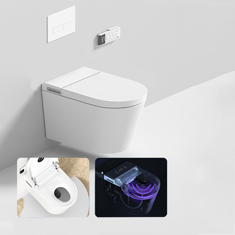 15.55" L Smart Bidet Elongated with Water Pressure Control Toilet White Floating Mount Clearhalo 'Bathroom Remodel & Bathroom Fixtures' 'Bidets' 'Home Improvement' 'home_improvement' 'home_improvement_bidets' 'Toilets & Bidets' 7438156