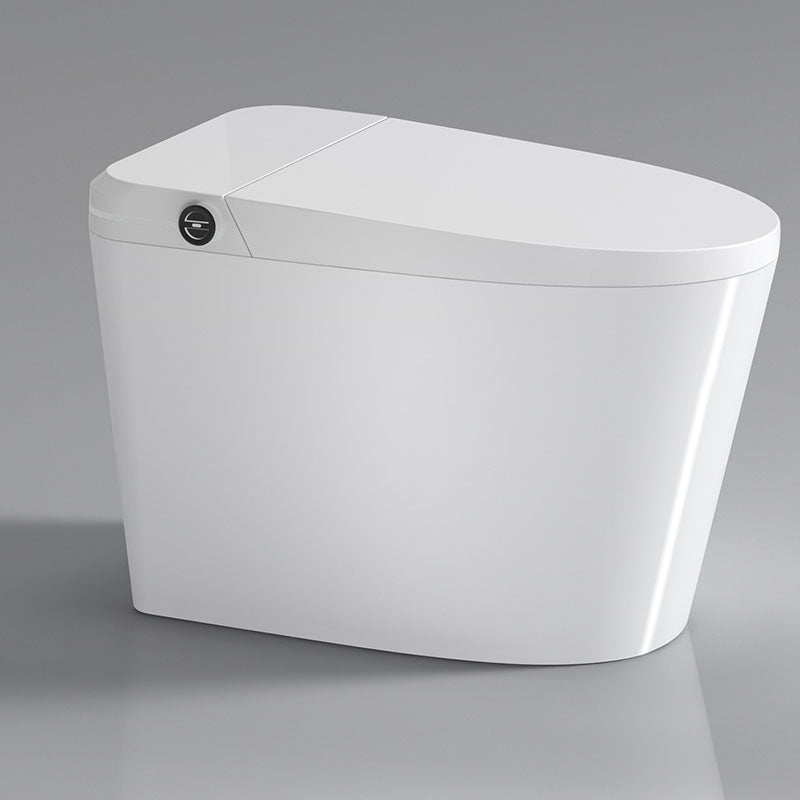 Contemporary 19.09" H Electronic Toilet Seat Elongated Floor Standing Bidet White Manual Flip (Standard) Clearhalo 'Bathroom Remodel & Bathroom Fixtures' 'Bidets' 'Home Improvement' 'home_improvement' 'home_improvement_bidets' 'Toilets & Bidets' 7438230