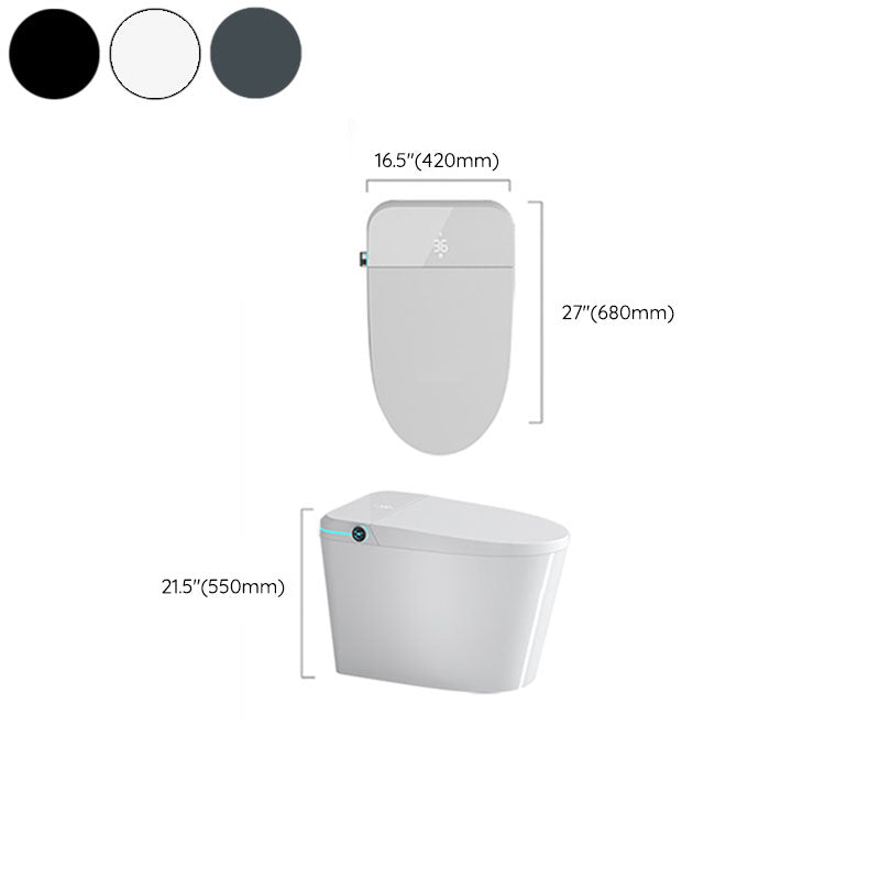 Contemporary 19.09" H Electronic Toilet Seat Elongated Floor Standing Bidet Clearhalo 'Bathroom Remodel & Bathroom Fixtures' 'Bidets' 'Home Improvement' 'home_improvement' 'home_improvement_bidets' 'Toilets & Bidets' 7438243