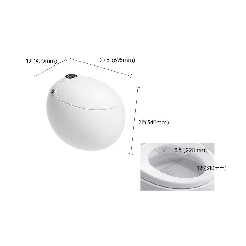 21.25" H Electronic Toilet Elongated Floor Mount Bidet in White Clearhalo 'Bathroom Remodel & Bathroom Fixtures' 'Bidets' 'Home Improvement' 'home_improvement' 'home_improvement_bidets' 'Toilets & Bidets' 7438260