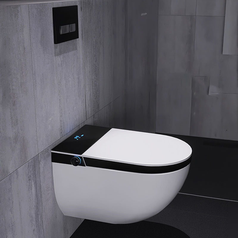 Electronic Elongated Toilet Vitreous China Wall Mounted Bidet Clearhalo 'Bathroom Remodel & Bathroom Fixtures' 'Bidets' 'Home Improvement' 'home_improvement' 'home_improvement_bidets' 'Toilets & Bidets' 7438263