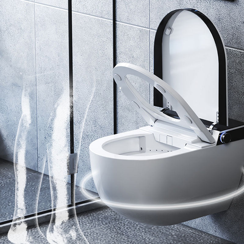 Electronic Elongated Toilet Vitreous China Wall Mounted Bidet Clearhalo 'Bathroom Remodel & Bathroom Fixtures' 'Bidets' 'Home Improvement' 'home_improvement' 'home_improvement_bidets' 'Toilets & Bidets' 7438268