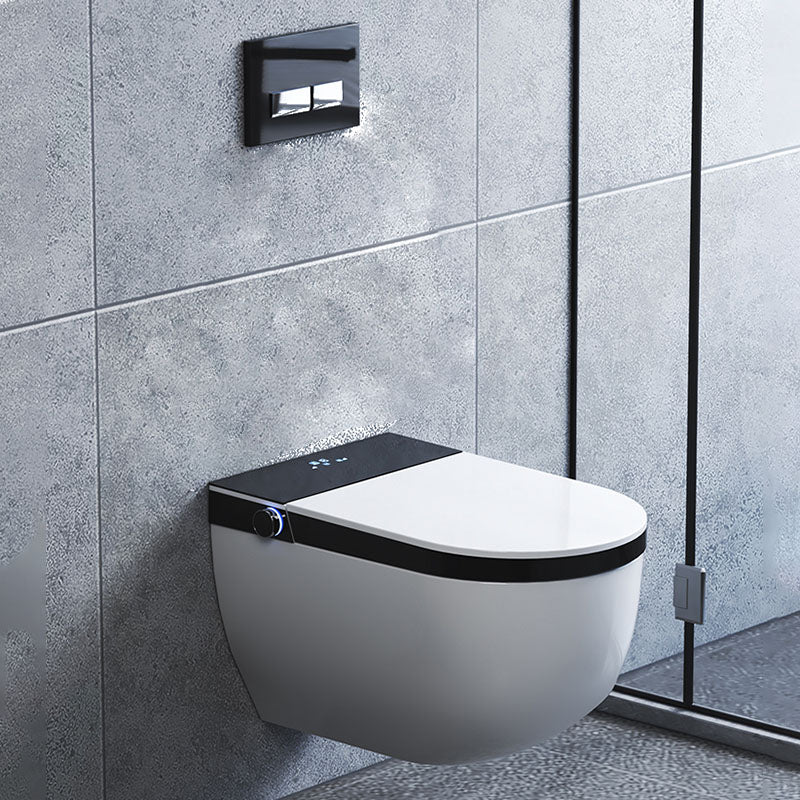 Electronic Elongated Toilet Vitreous China Wall Mounted Bidet Clearhalo 'Bathroom Remodel & Bathroom Fixtures' 'Bidets' 'Home Improvement' 'home_improvement' 'home_improvement_bidets' 'Toilets & Bidets' 7438269