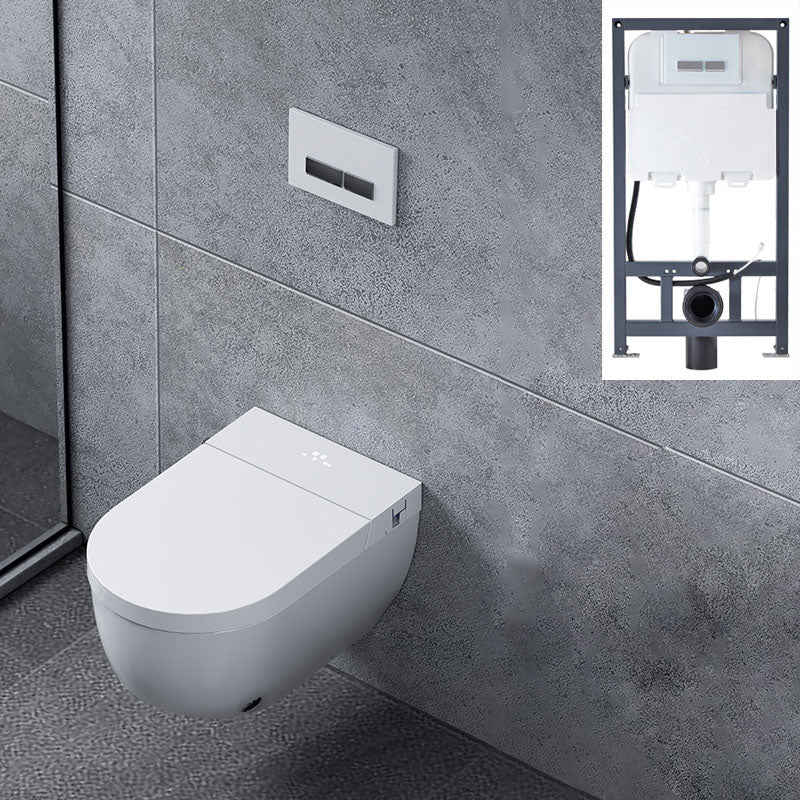 Electronic Elongated Toilet Vitreous China Wall Mounted Bidet White Toilet+ Water Tank Clearhalo 'Bathroom Remodel & Bathroom Fixtures' 'Bidets' 'Home Improvement' 'home_improvement' 'home_improvement_bidets' 'Toilets & Bidets' 7438271