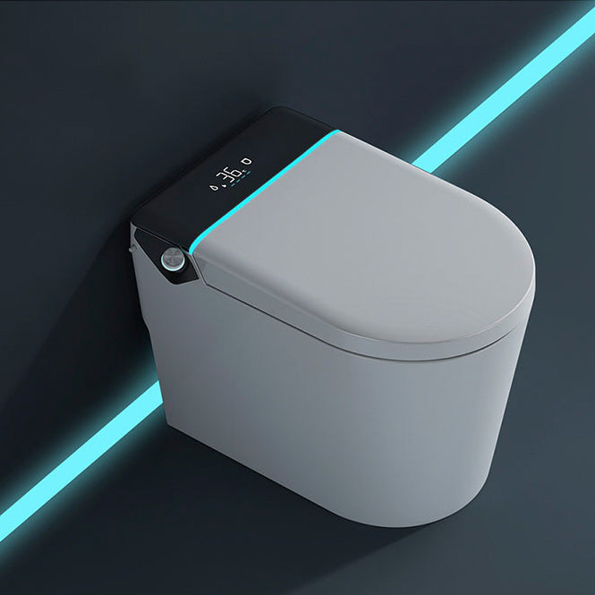 Elongated White Leak-Proof Ceramic Contemporary Foot Sensor Smart Toilet Black Clearhalo 'Bathroom Remodel & Bathroom Fixtures' 'Bidets' 'Home Improvement' 'home_improvement' 'home_improvement_bidets' 'Toilets & Bidets' 7438322