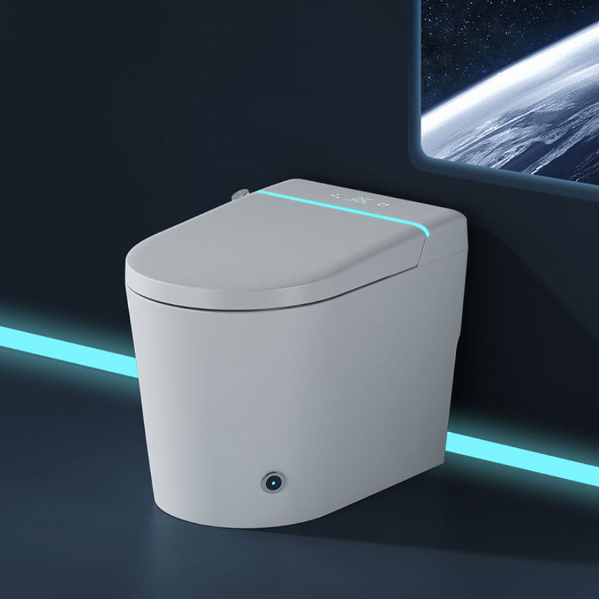 Elongated White Leak-Proof Ceramic Contemporary Foot Sensor Smart Toilet Clearhalo 'Bathroom Remodel & Bathroom Fixtures' 'Bidets' 'Home Improvement' 'home_improvement' 'home_improvement_bidets' 'Toilets & Bidets' 7438326