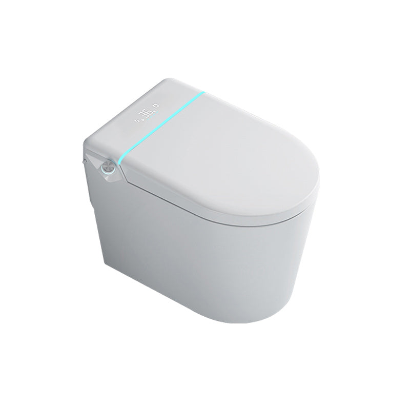 Elongated White Leak-Proof Ceramic Contemporary Foot Sensor Smart Toilet Clearhalo 'Bathroom Remodel & Bathroom Fixtures' 'Bidets' 'Home Improvement' 'home_improvement' 'home_improvement_bidets' 'Toilets & Bidets' 7438327