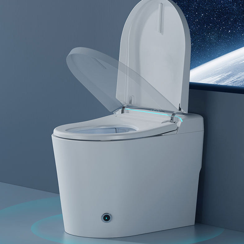 Elongated White Leak-Proof Ceramic Contemporary Foot Sensor Smart Toilet Clearhalo 'Bathroom Remodel & Bathroom Fixtures' 'Bidets' 'Home Improvement' 'home_improvement' 'home_improvement_bidets' 'Toilets & Bidets' 7438332