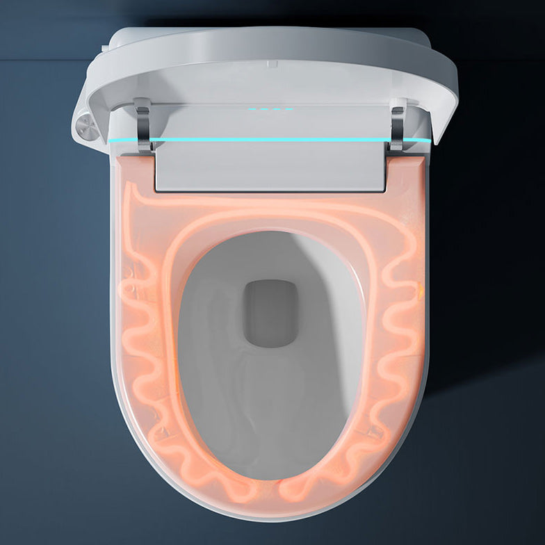 Elongated White Leak-Proof Ceramic Contemporary Foot Sensor Smart Toilet Clearhalo 'Bathroom Remodel & Bathroom Fixtures' 'Bidets' 'Home Improvement' 'home_improvement' 'home_improvement_bidets' 'Toilets & Bidets' 7438334