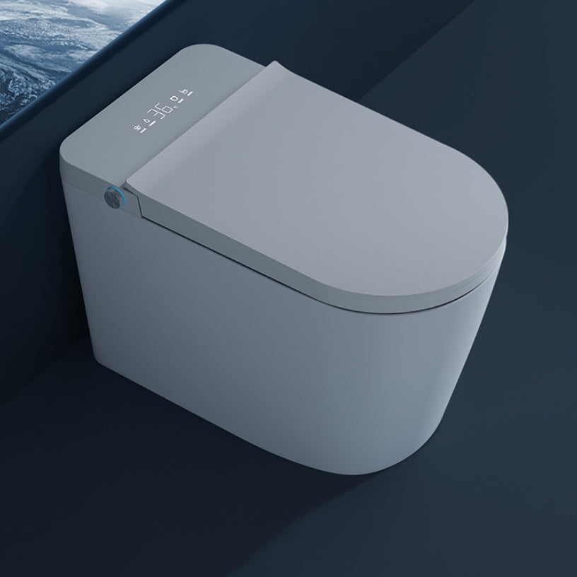 Contemporary White Leak-Proof Ceramic Foot Sensor Smart Toilet Clearhalo 'Bathroom Remodel & Bathroom Fixtures' 'Bidets' 'Home Improvement' 'home_improvement' 'home_improvement_bidets' 'Toilets & Bidets' 7438339