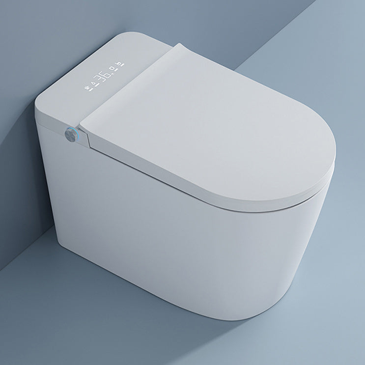 Contemporary White Leak-Proof Ceramic Foot Sensor Smart Toilet Clearhalo 'Bathroom Remodel & Bathroom Fixtures' 'Bidets' 'Home Improvement' 'home_improvement' 'home_improvement_bidets' 'Toilets & Bidets' 7438340