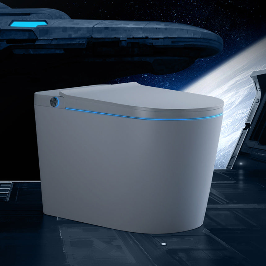 Contemporary White Leak-Proof Ceramic Foot Sensor Smart Toilet Clearhalo 'Bathroom Remodel & Bathroom Fixtures' 'Bidets' 'Home Improvement' 'home_improvement' 'home_improvement_bidets' 'Toilets & Bidets' 7438341